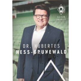 Autogramm Fussball | SV Werder Bremen | 2020 | Hubertus HESS-GRUNEWALD