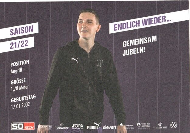 Autogramm Fussball | VfL Osnabrück | 2021 | Tom BERTELSMANN