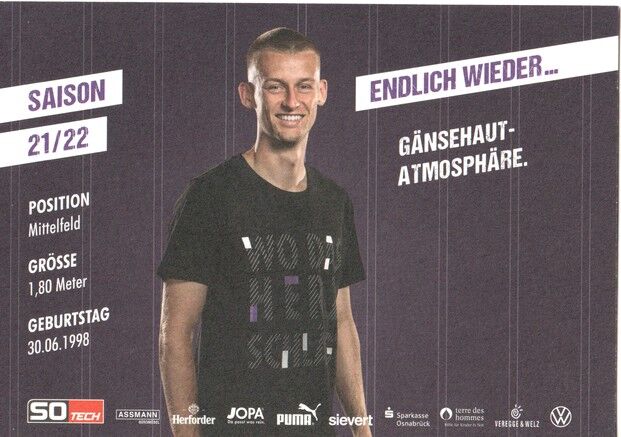 Autogramm Fussball | VfL Osnabrück | 2021 | Sebastian KLAAS