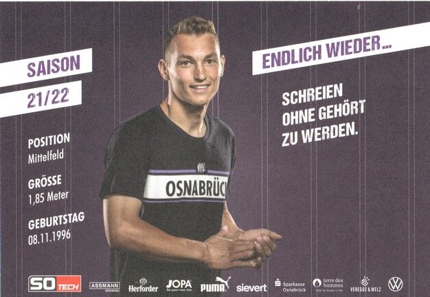 Autogramm Fussball | VfL Osnabrück | 2021 | Sven KÖHLER