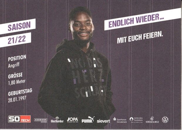 Autogramm Fussball | VfL Osnabrück | 2021 | Chance SIMAKALA