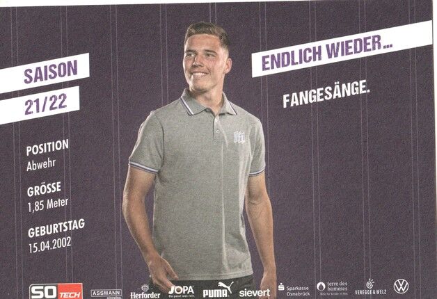 Autogramm Fussball | VfL Osnabrück | 2021 | Luis SPREKELMEYER