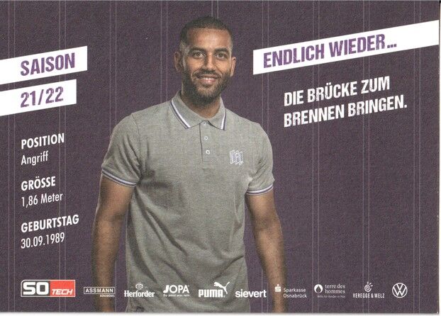 Autogramm Fussball | VfL Osnabrück | 2021 | Andrew WOOTEN