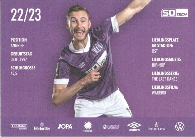 Autogramm Fussball | VfL Osnabrück | 2022 | Felix HIGL