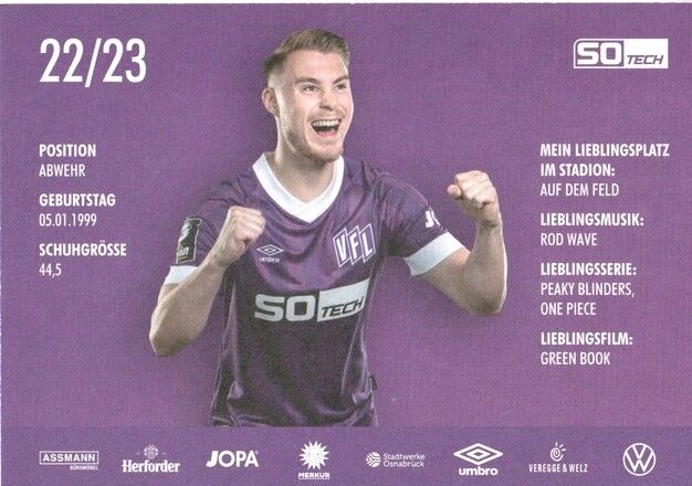 Autogramm Fussball | VfL Osnabrück | 2022 | Davide ITTER