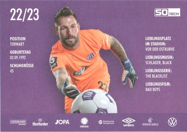Autogramm Fussball | VfL Osnabrück | 2022 | Philipp KÜHN