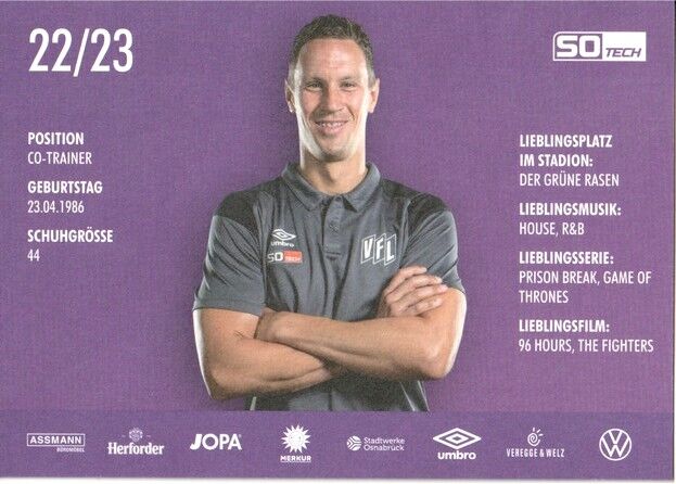 Autogramm Fussball | VfL Osnabrück | 2022 | Tim DANNEBERG