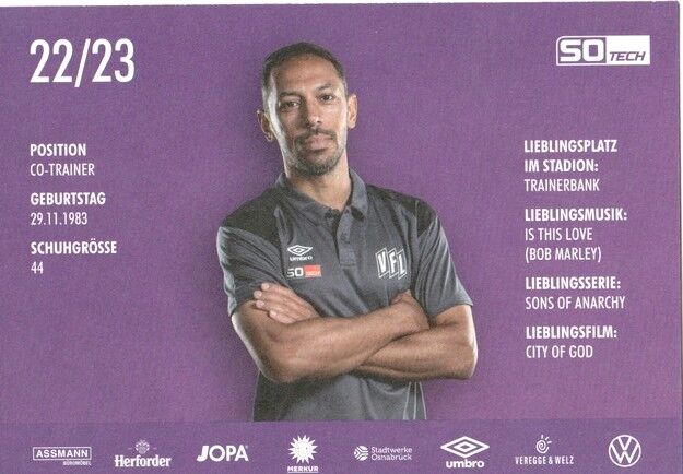 Autogramm Fussball | VfL Osnabrück | 2022 | Danilo DE SOUZA