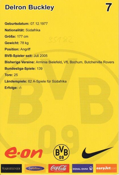 Autogramm Fussball | Borussia Dortmund | 2005 | Delron BUCKLEY