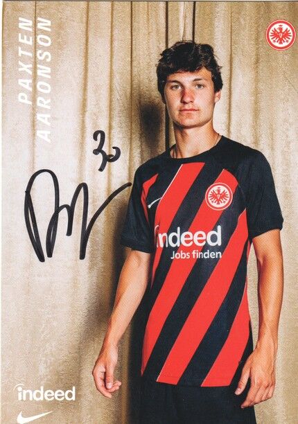 Autogramm Fussball | Eintracht Frankfurt | 2023 | Paxten AARONSON