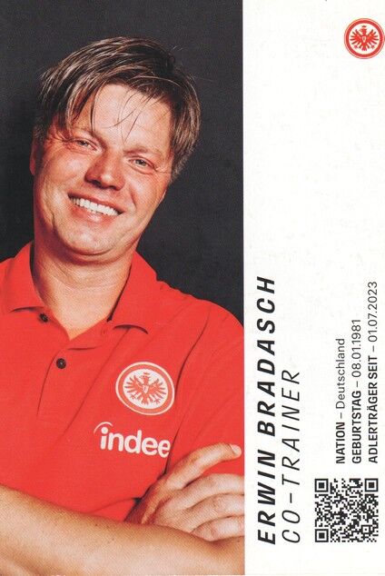 Autogramm Fussball | Eintracht Frankfurt | 2023 | Erwin BRADASCH