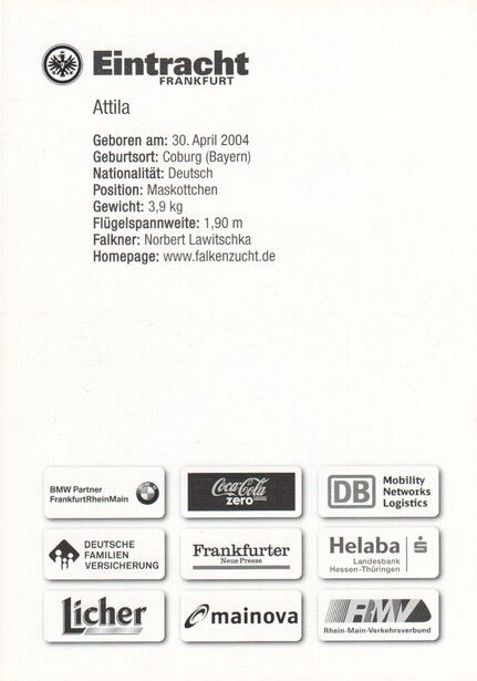 AK Fussball | Eintracht Frankfurt | 2011 | ATTILA (Maskottchen)