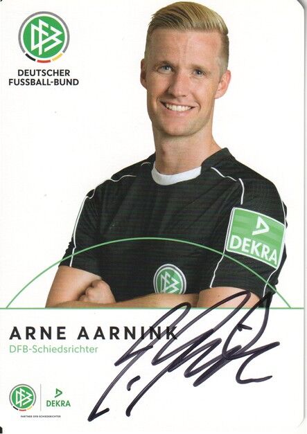 Autogramm Fussball | Schiedsrichter | 2017 Dekra | Arne AARNINK