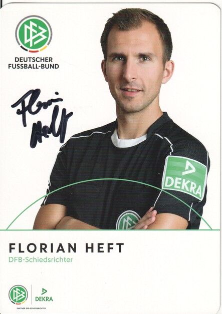 Autogramm Fussball | Schiedsrichter | 2017 Dekra | Florian HEFT