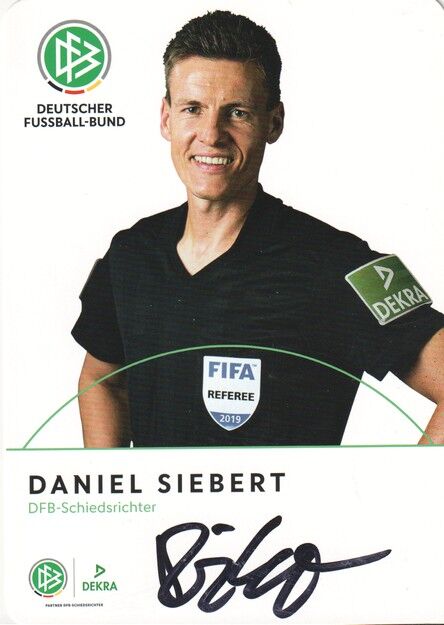 Autogramm Fussball | Schiedsrichter | 2019 Dekra | Daniel SIEBERT