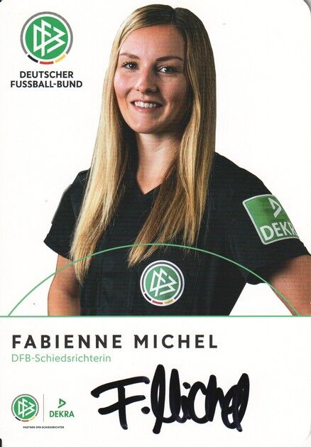 Autogramm Fussball | Schiedsrichter | 2019 Dekra | Fabienne MICHEL