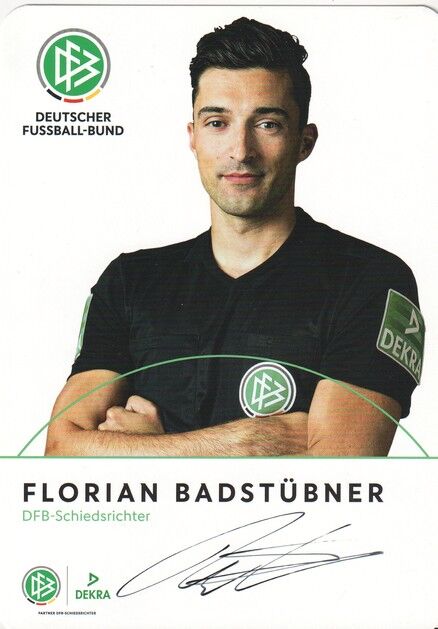 Autogramm Fussball | Schiedsrichter | 2019 Dekra | Florian BADSTÜBNER