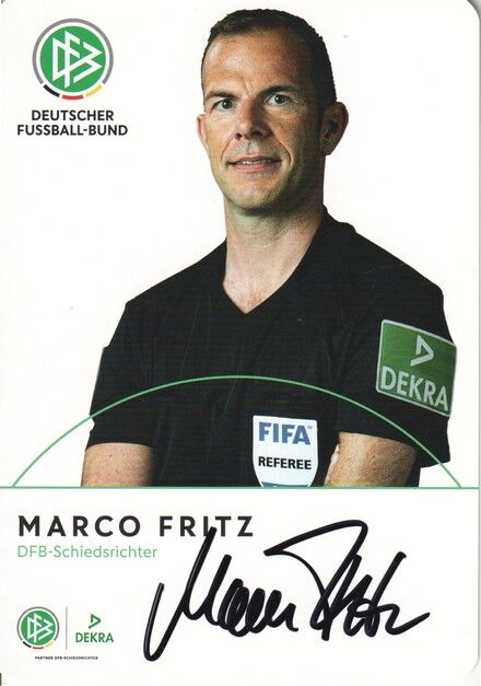 Autogramm Fussball | Schiedsrichter | 2019 Dekra | Marco FRITZ
