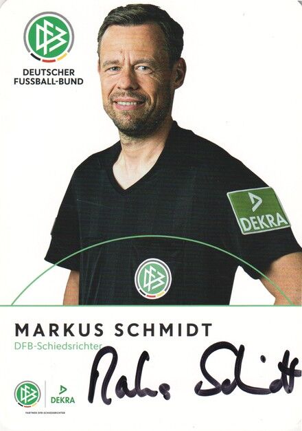 Autogramm Fussball | Schiedsrichter | 2019 Dekra | Markus SCHMIDT