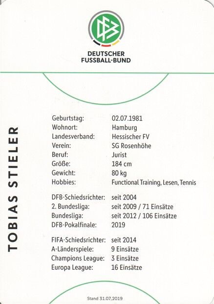 Autogramm Fussball | Schiedsrichter | 2019 Dekra | Tobias STIELER
