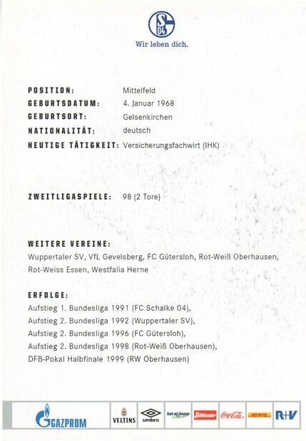 Autogramm Fussball | FC Schalke 04 | 2018 TM | Siegmar BIEBER