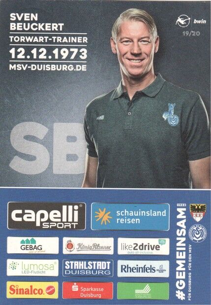 Autogramm Fussball | MSV Duisburg | 2019 | Sven BEUCKERT