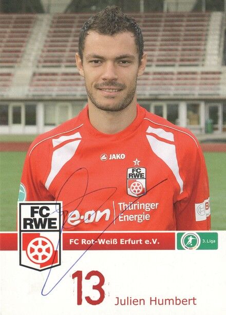 Autogramm Fussball | FC Rot-Weiss Erfurt | 2009 | Julien HUMBERT
