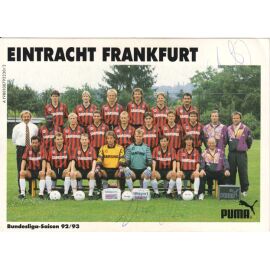 Mannschaftskarte Fussball | Eintracht Frankfurt | 1992 Puma