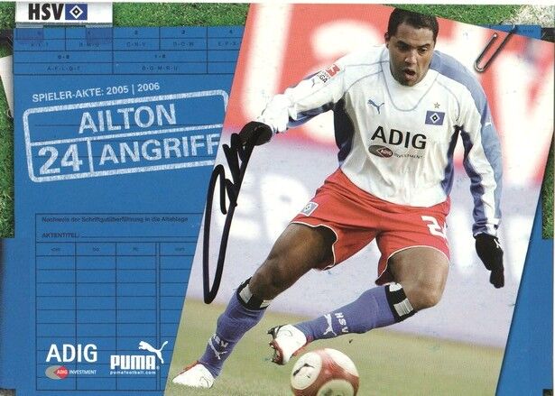 Autogramm Fussball | Hamburger SV | 2005 | AILTON