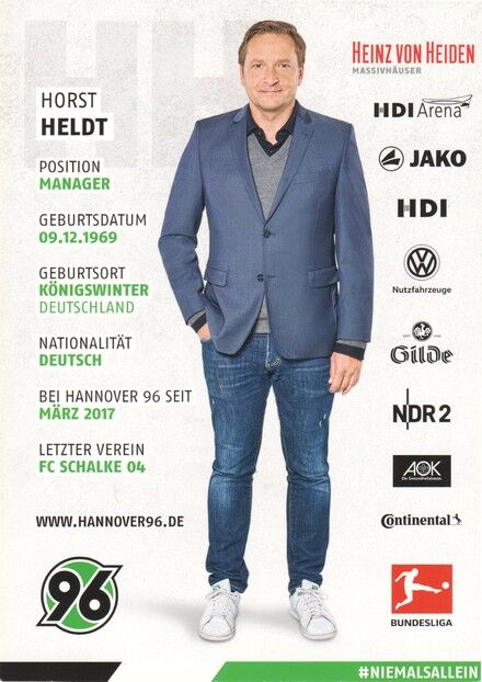 Autogramm Fussball | Hannover 96 | 2017 | Horst HELDT