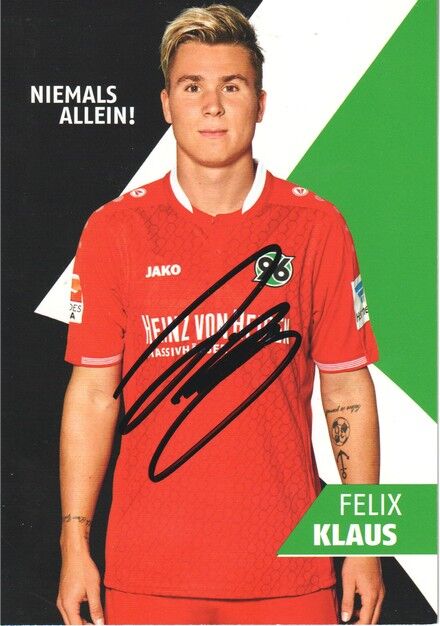 Autogramm Fussball | Hannover 96 | 2015 | Felix KLAUS