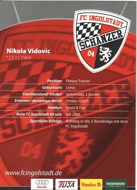 Autogramm Fussball | FC Ingolstadt 04 | 2008 | Nikola VIDOVIC