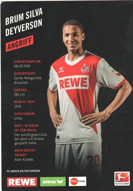 Autogramm Fussball | 1. FC Köln | 2014 | Brum Silva DEYVERSON