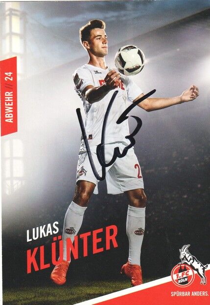 Autogramm Fussball | 1. FC Köln | 2016 | Lukas KLÜNTER