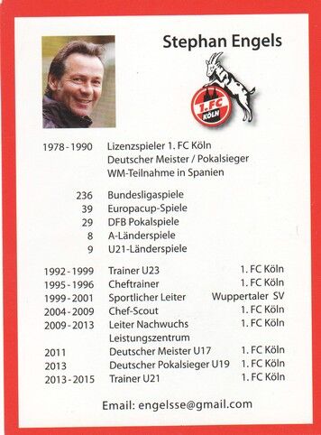 Autogramm Fussball | 1. FC Köln | 2010er | Stephan ENGELS