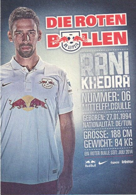 Autogramm Fussball | RB Leipzig | 2014 | Rani KHEDIRA