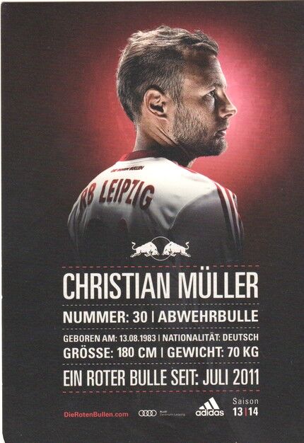 Autogramm Fussball | RB Leipzig | 2013 | Christian MÜLLER