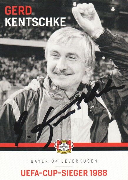 Autogramm Fussball | Bayer Leverkusen | 1988 Retro | Gerd KENTSCHKE (UEFA Cup)
