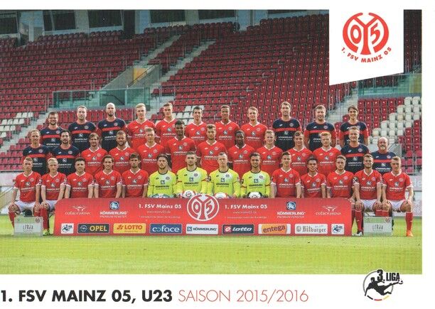 Mannschaftskarte Fussball | FSV Mainz 05 | 2015 (U23)