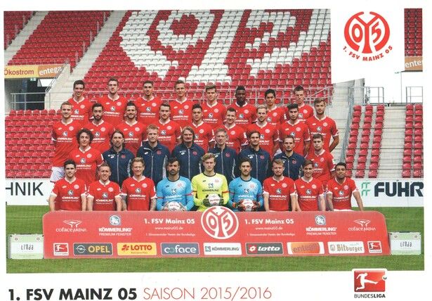 Mannschaftskarte Fussball | FSV Mainz 05 | 2015