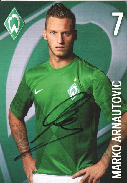 Autogramm Fussball | SV Werder Bremen | 2012 | Marko ARNAUTOVIC (ohne Logo)