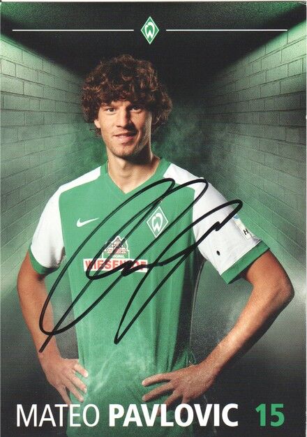 Autogramm Fussball | SV Werder Bremen | 2015 | Mateo PAVLOVIC