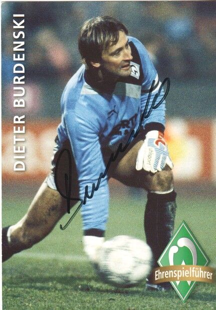 Autogramm Fussball | SV Werder Bremen | 1990er Retro | Dieter BURDENSKI (ESF)