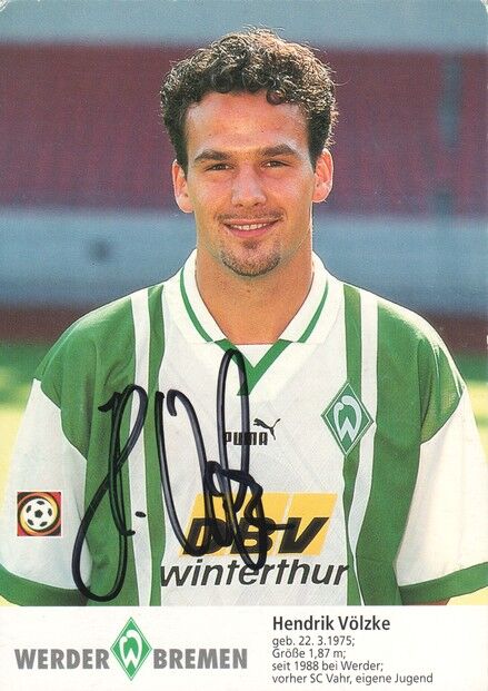Autogramm Fussball | SV Werder Bremen | 1996 | Hendrik VÖLZKE