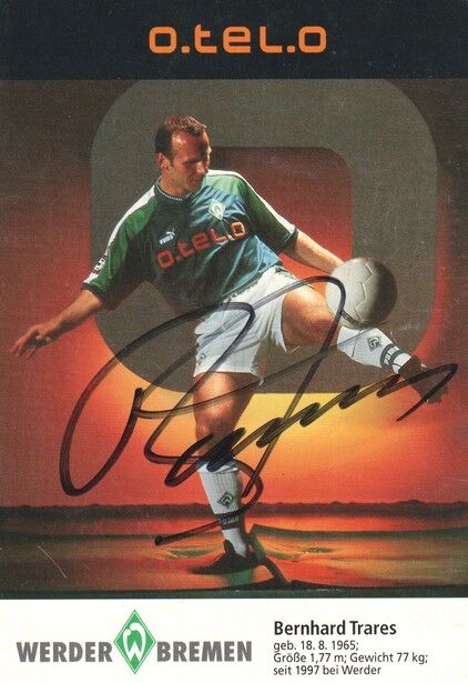 Autogramm Fussball | SV Werder Bremen | 1997 schwarz | Bernhard TRARES