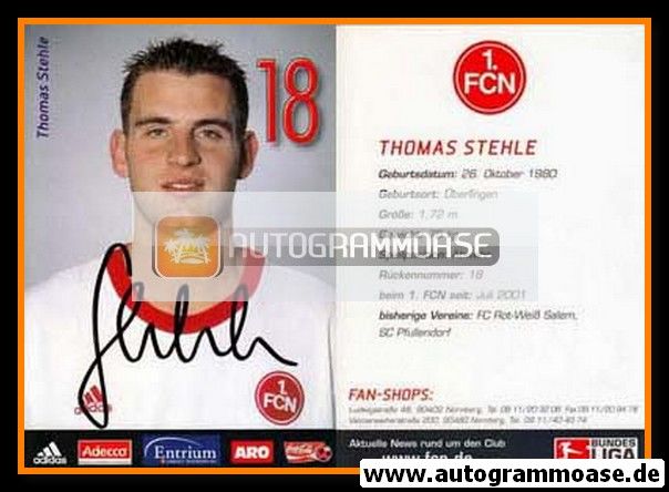 Autogramm Fussball | 1. FC Nürnberg | 2002 | Thomas STEHLE