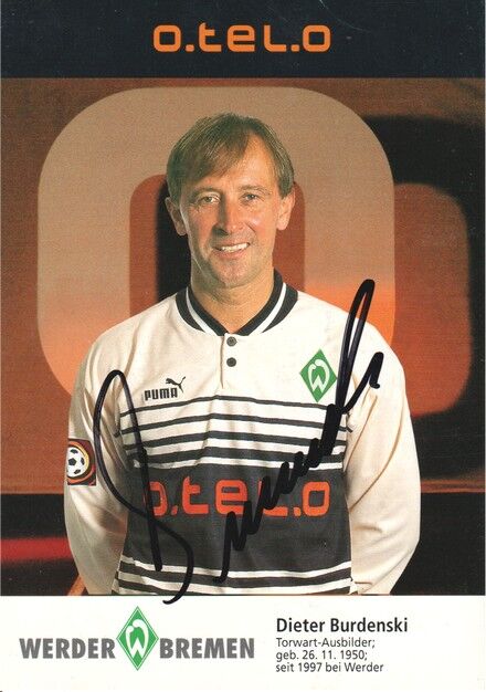 Autogramm Fussball | SV Werder Bremen | 1997 schwarz | Dieter BURDENSKI