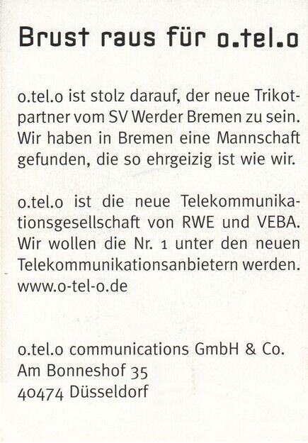 Autogramm Fussball | SV Werder Bremen | 1997 schwarz | Dieter BURDENSKI