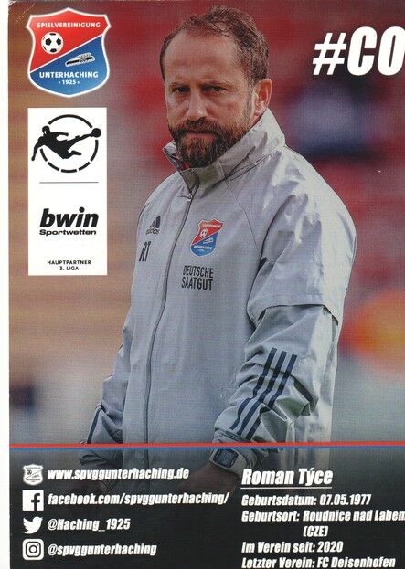 Autogramm Fussball | SpVgg Unterhaching | 2020 | Roman TYCE