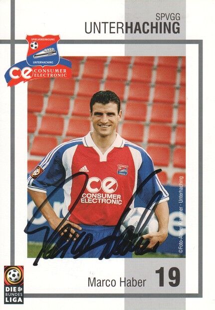 Autogramm Fussball | SpVgg Unterhaching | 2000 | Marco HABER